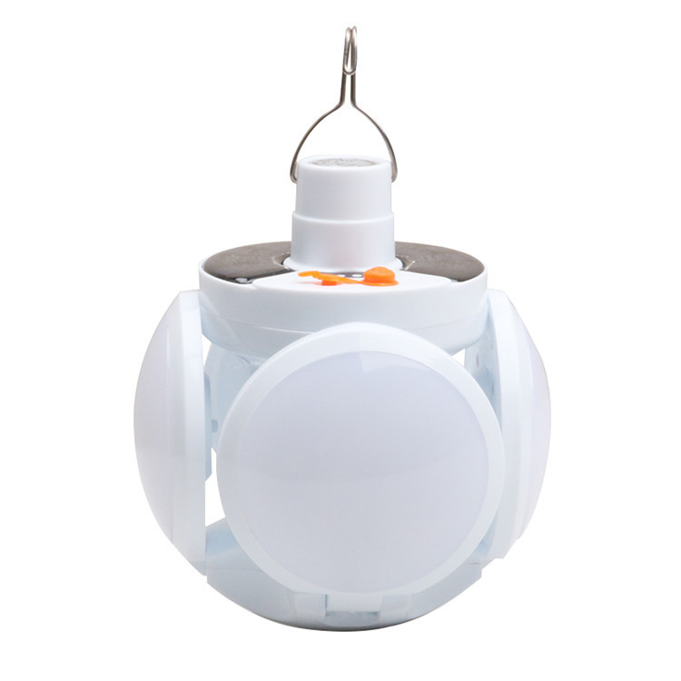 Lámpara solar recargable LED plegable, luz de emergencia para apagones, camping o mercado nocturno, súper brillante y de bajo consumo