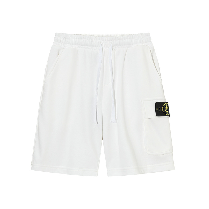Stone Island Cargo Shorts Compass Badge White
