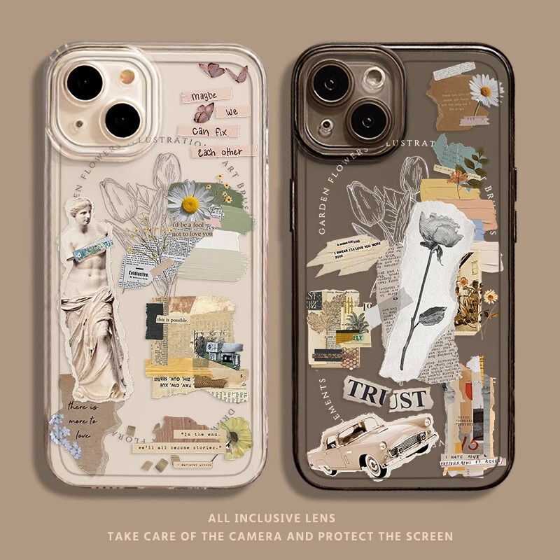 Retro Stickers Suitable for Apple 16E Mobile Phone Case 13 Transparent 14 Niche 12 Art Style 17 Apple 15Promax Retro Stickers Suitable for Apple 16E Mobile Phone Case 13 Transparent 14 Niche 12 Art Style 17 Apple 15Promax