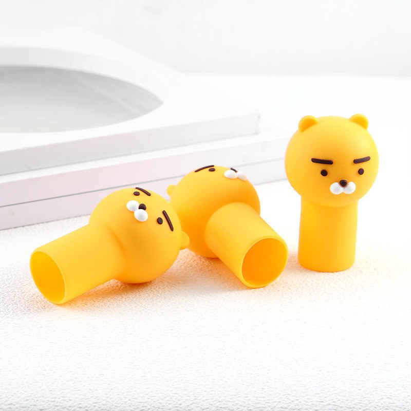 出口日本高品质口红硅胶套保护套定制食品级卡通硅胶唇膏套防摔