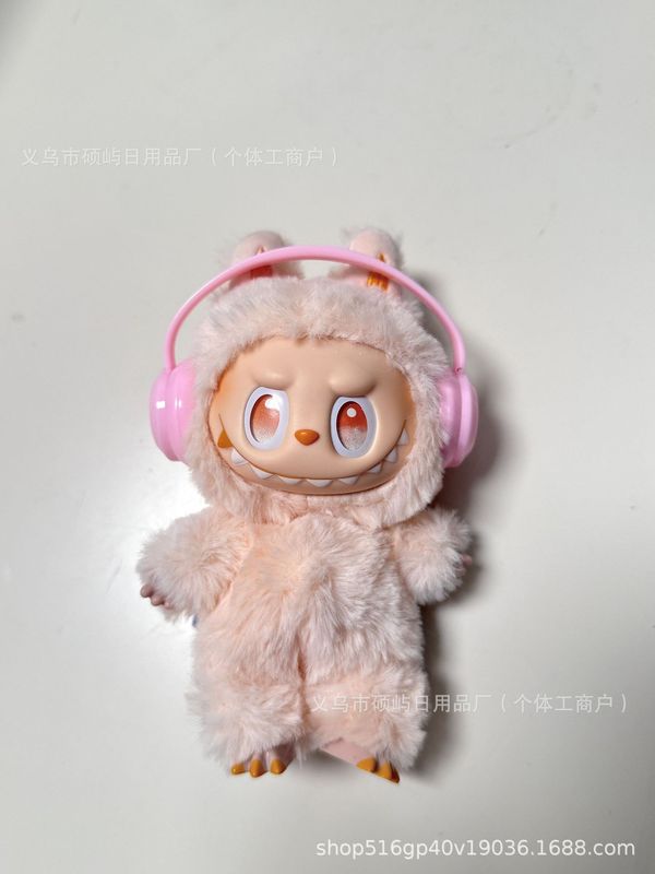 Labubu ラブブ第三世代人形着用ベビー服セット子供用ペンダント 17 センチメートルベビー服ヘッドフォンおもちゃ卸売|undefined