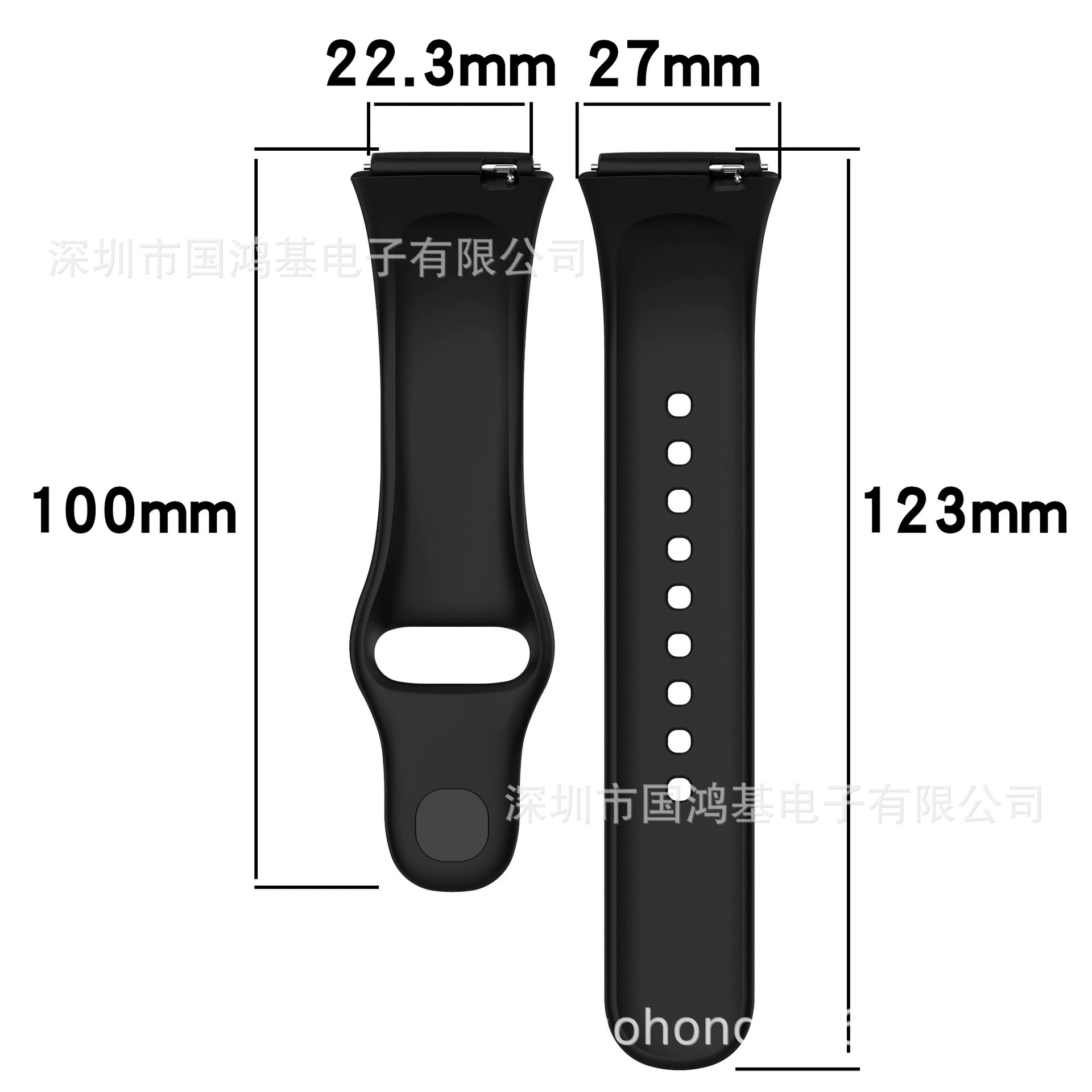 Ремешок для часов Guohongji для Xiaomi Redmi Watch 3 / Youth Edition, TPU, окружность запястья 5.5–8.7 дюйма