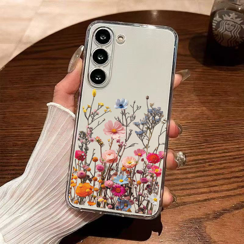 Suitable for Samsung A15/A55 Xiaohua S24Ultra/S23Fe Mobile Phone Case S22 Transparent A24/A23 Soft
