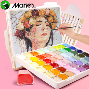 Marley Jelly Gouache Paint Set 54 Colors for Painting Art Students Special Painting Professional Watercolor Painting Materials 24 Colors