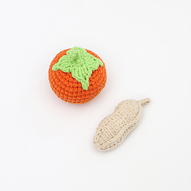 Crochet Yarn Pendant Handmade Peanut Yarn Peach Yarn Lychee Pendant Yarn Persimmon Peanut