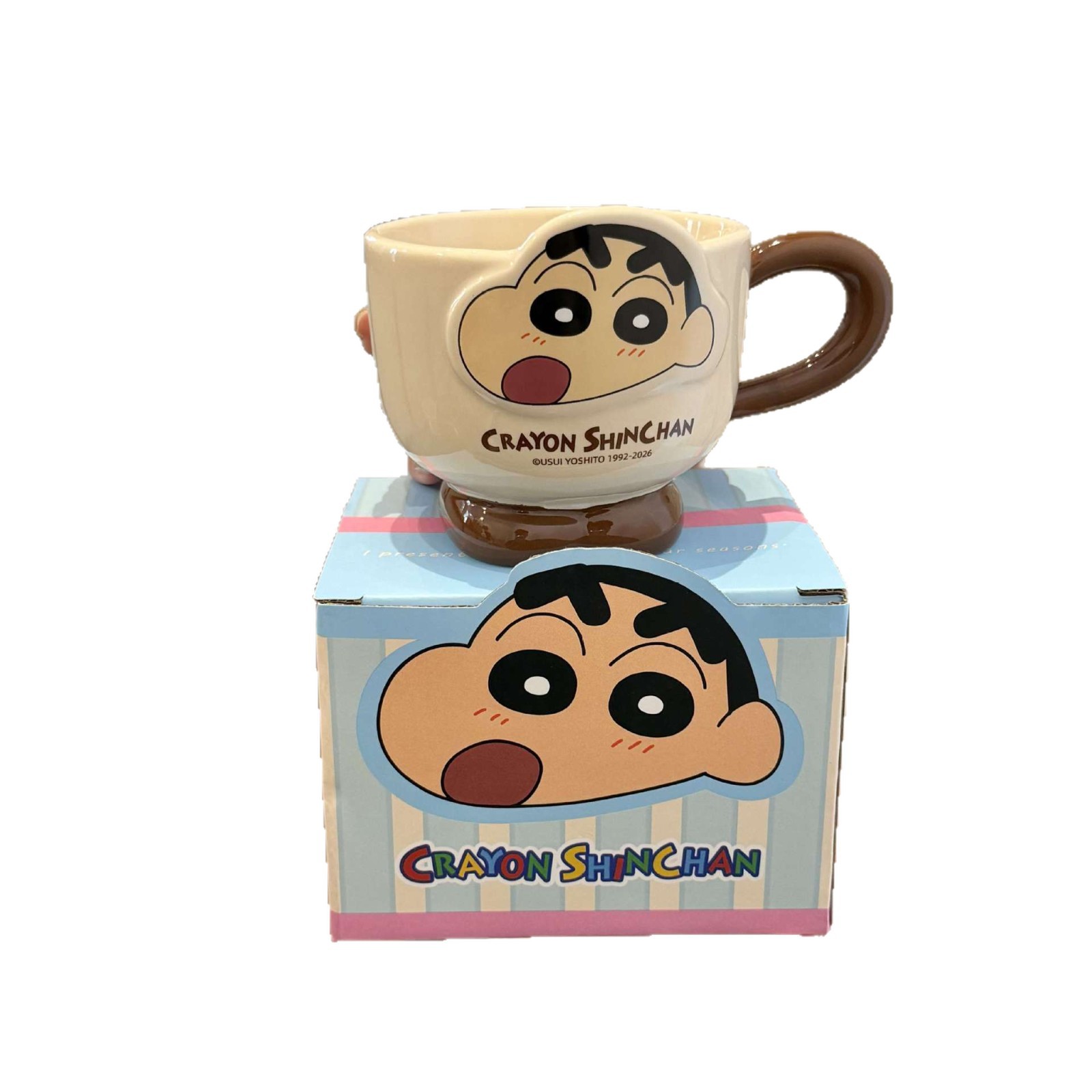 Crayón pequeño nuevo taza de cerámica auténtica encantadora taza de agua doméstica para mujeres taza de café taza de desayuno para niños