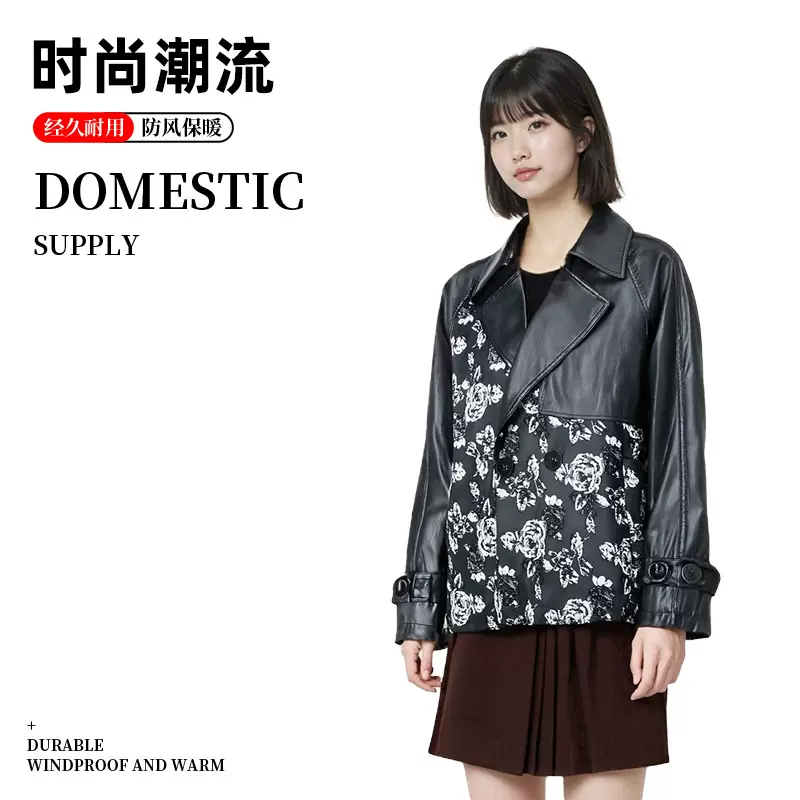 2025秋季潮流款皮衣外套女士夹克街头潮人风短款女装皮夹克现货