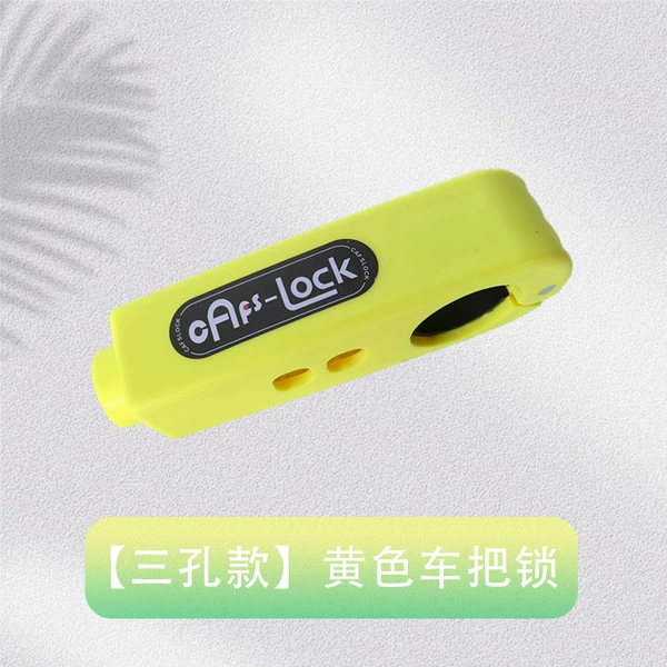 Three-hole handlebar lock (yellow)