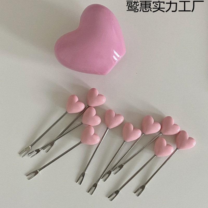 Cute fruit fork stainless steel, Birthday gift