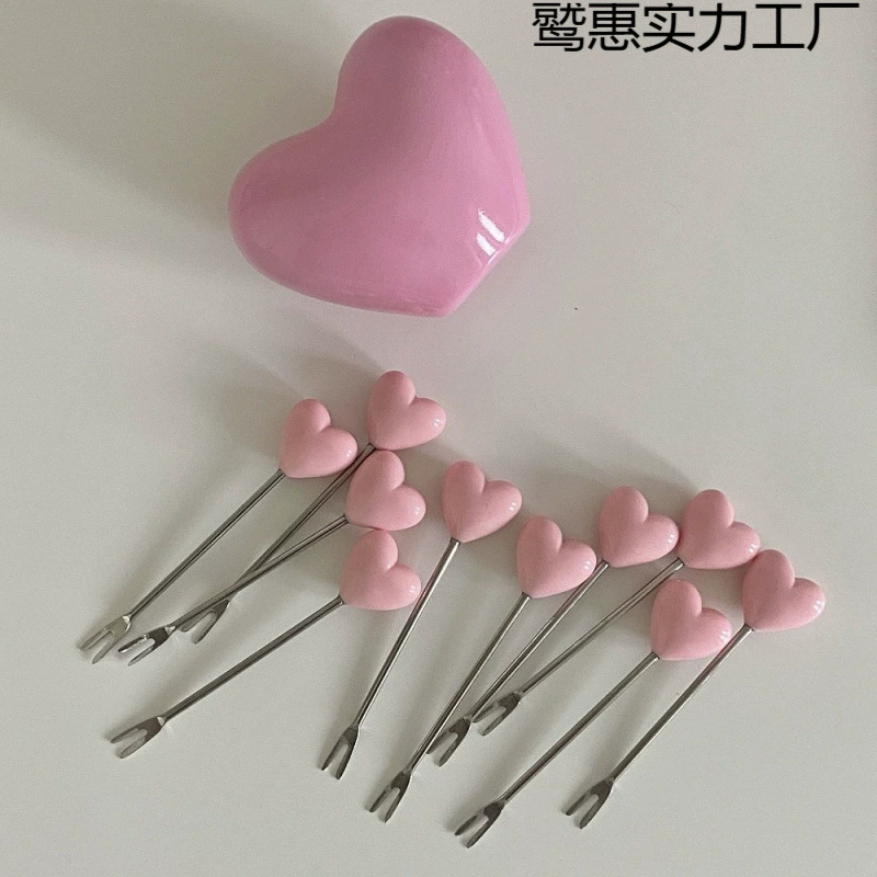 Cute fruit fork stainless steel, Birthday gift