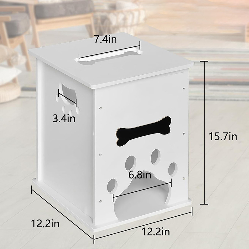 Caja de almacenamiento de juguetes de madera, caja de almacenamiento para artículos de mascotas, caja de almacenamiento multifuncional para el hogar, caja de madera de almacenamiento