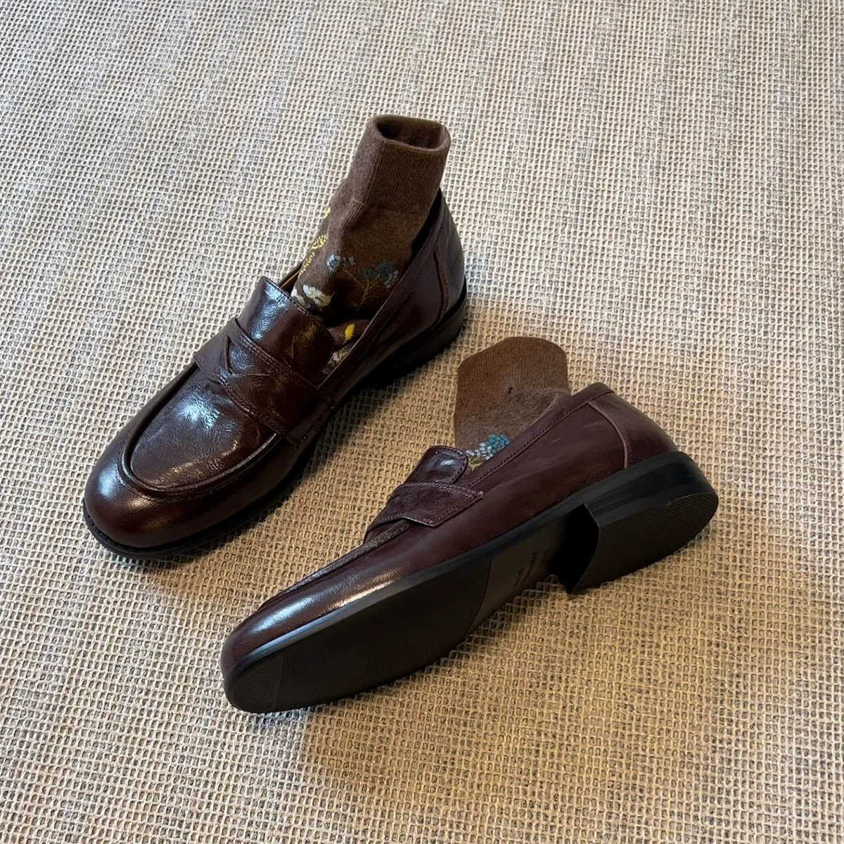 Footwear, loafers English style for leather shoes, genuine leather, British style