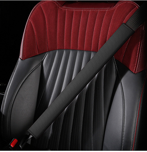 Car Anti-Wear Car Shoulder Straps Car Interior Accessories Seat Belt Shoulder Pads Four-Season Universal Nappa Leather Protective Cover