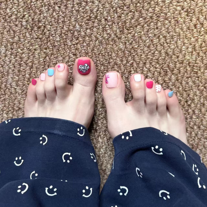 J132-Super Cute My Little Pony Wearable Macaron Macaron Color Sweet Girl Must-Have Removable Toenail Patch