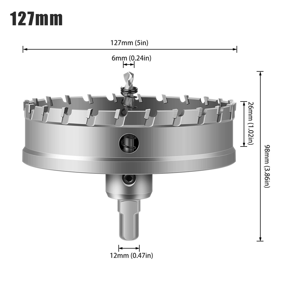 Abridor de agujero de aleación 5A de alto grado Abridor de agujero de acero inoxidable de alto grado TCT