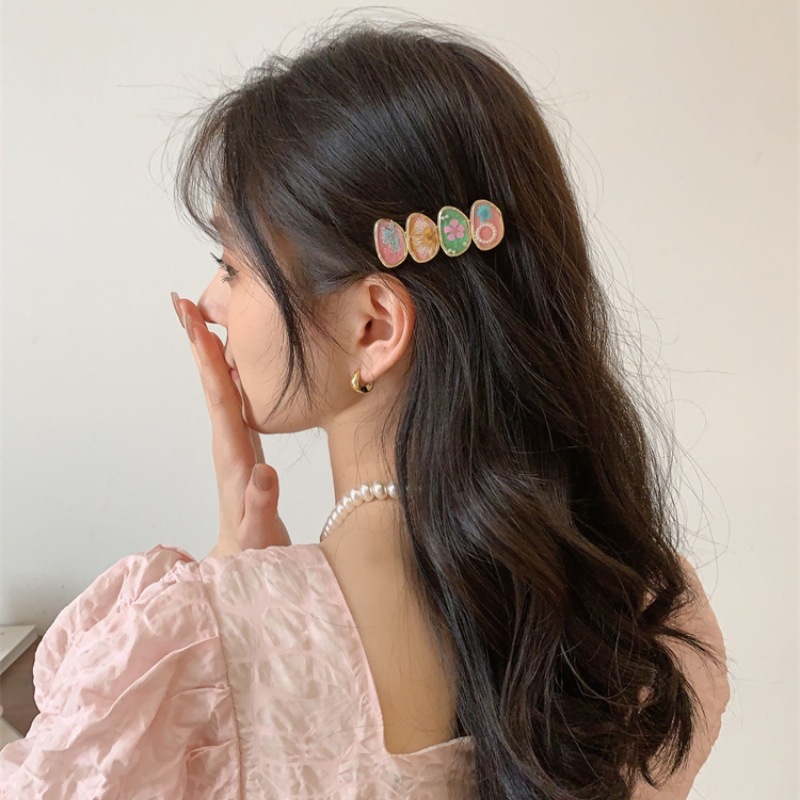 Japanese Style Flower Alloy Patchwork Hair Clip display picture 3