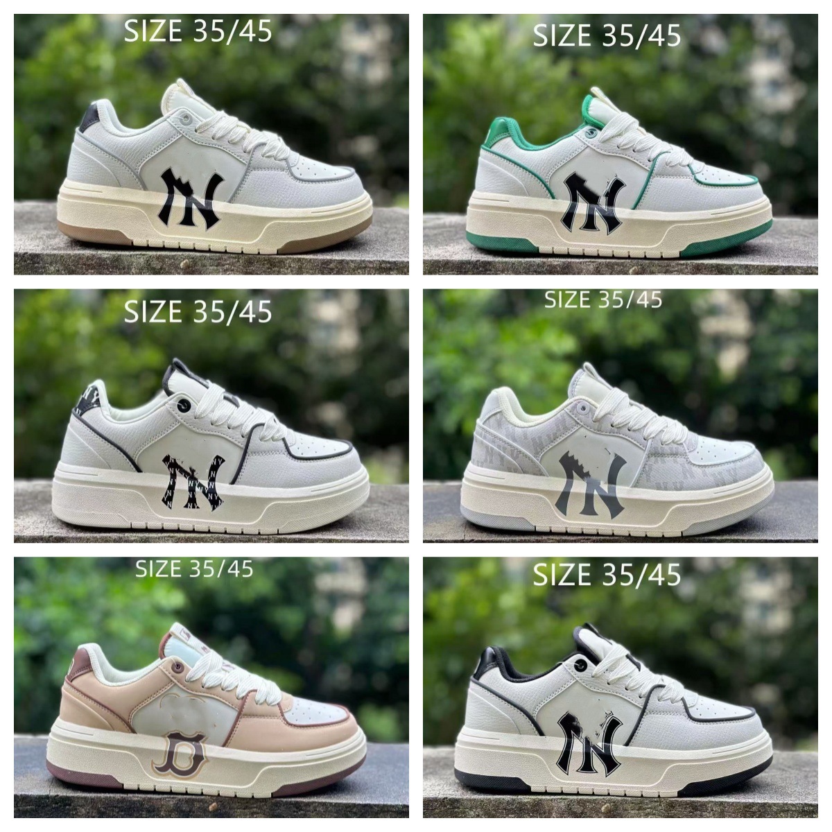 Cross-border bestseller: New model Putian shoes, New York Yankees college style shoes, white sneakers, trendy shoes for men and women, casual shoes, college style shoes