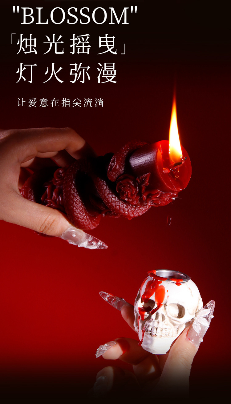 Low-Temperature Aromatherapy Massage Candle in Red, Soy Wax, Roman Style — detail image 20