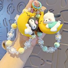 潮玩变装水果公仔手机链挂饰可爱多巴胺动物串珠钥匙扣短款包挂饰