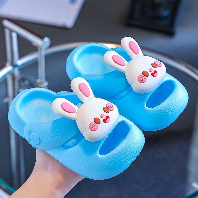 Zapatillas para niños antideslizantes pies antiapestosos conejo zapatillas para niños hogar interior niñas bebés niños lindos sandalias verano