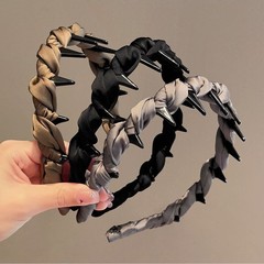 2025新款高颅顶带齿缠绕发箍女款外戴洗脸头箍专用发带压发卡头饰