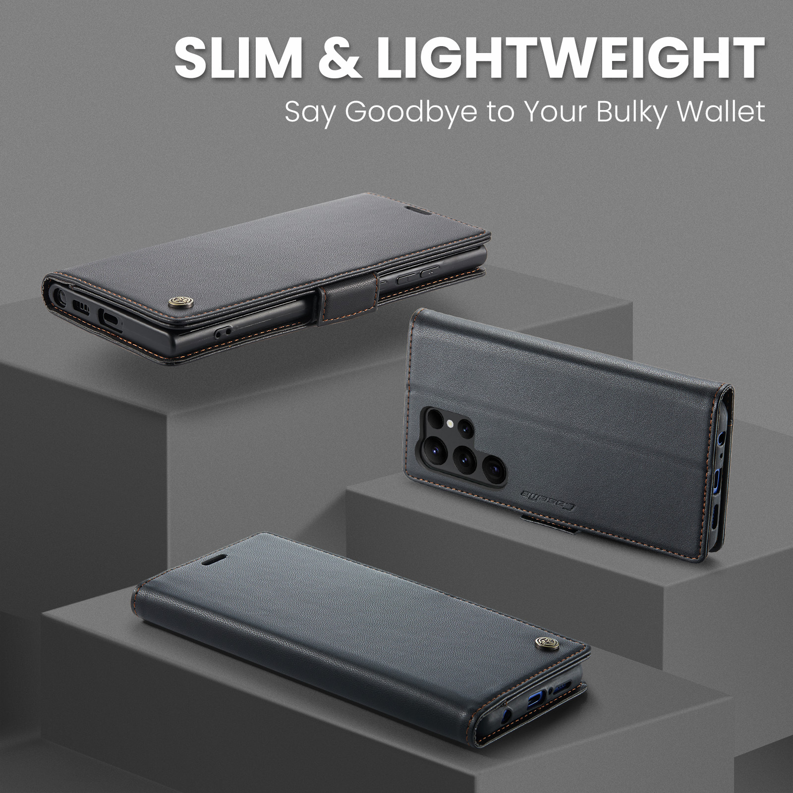 Capa de couro flip com rfid para samsung galaxy s23 ultra a54 a14_voghion.com