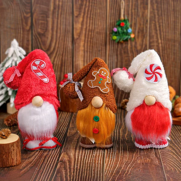 Christmas Candy Faceless Old Man Ornaments Creative Rudolph Standing Doll Window Doll Decoration Cloth