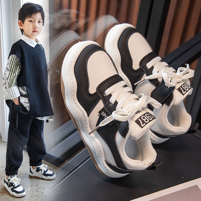 Children's Sports Shoes 2023 New Spring and Autumn Boys' Board Shoes Girls' Breathable Casual Shoes Middle and Big_voghion.com