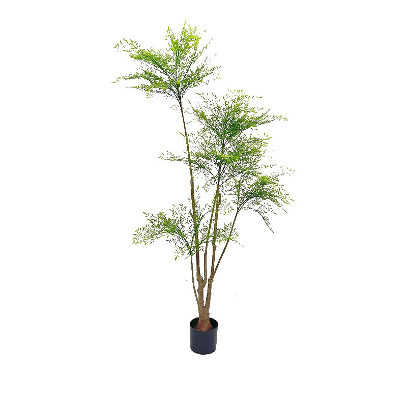 新中国式茶室景観装飾シミュレーション緑植南天竹鉢植え室内ショーウインドー着地造景装飾緑植|undefined