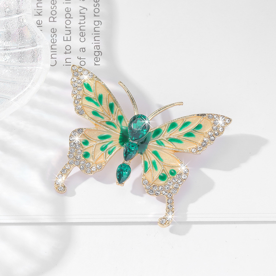 Lady Butterfly Alloy Artificial Gemstones Women's Brooches display picture 5