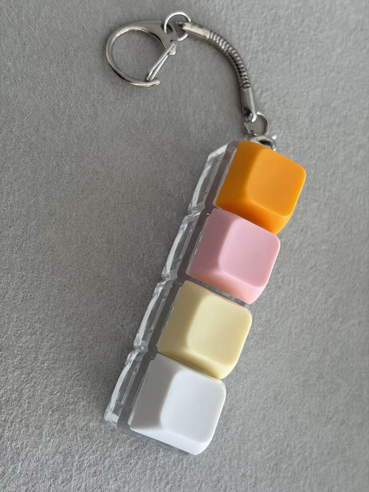 Four-button transparent shell-orange 20