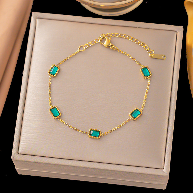 クロスボーダー東莞チタン鋼ジュエリー色褪せない新しい日本と韓国のアクセサリーブレスレット女性用 18K ゴールドファッションライト高級ハイエンド|undefined