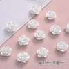 White resin with accessories, phone case, hairgrip for bride, nail decoration, flowered, handmade