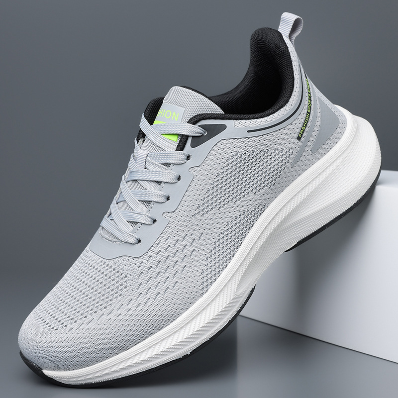 2025 패션 젊은 남성 캐주얼 신발 여름 통기성 플라이 짠 메쉬 운동화 남성용 트렌디 한 대형 스포츠 신발
