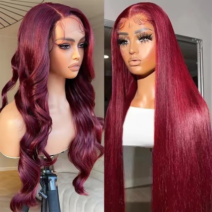 Amazon comercio exterior transfronterizo nuevo estilo de moda europea y americana cabello recto frente peluca de encaje cabello humano real cabeza completa