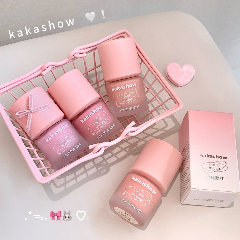 kakashow冻色液体腮红韩版天花板水光感天然红晕液体质地秒变光泽