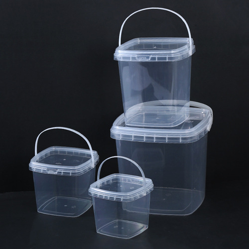 Combination Best-selling Transparent Plastic Bucket Series Storage with Lid Wholesale Online and Offline