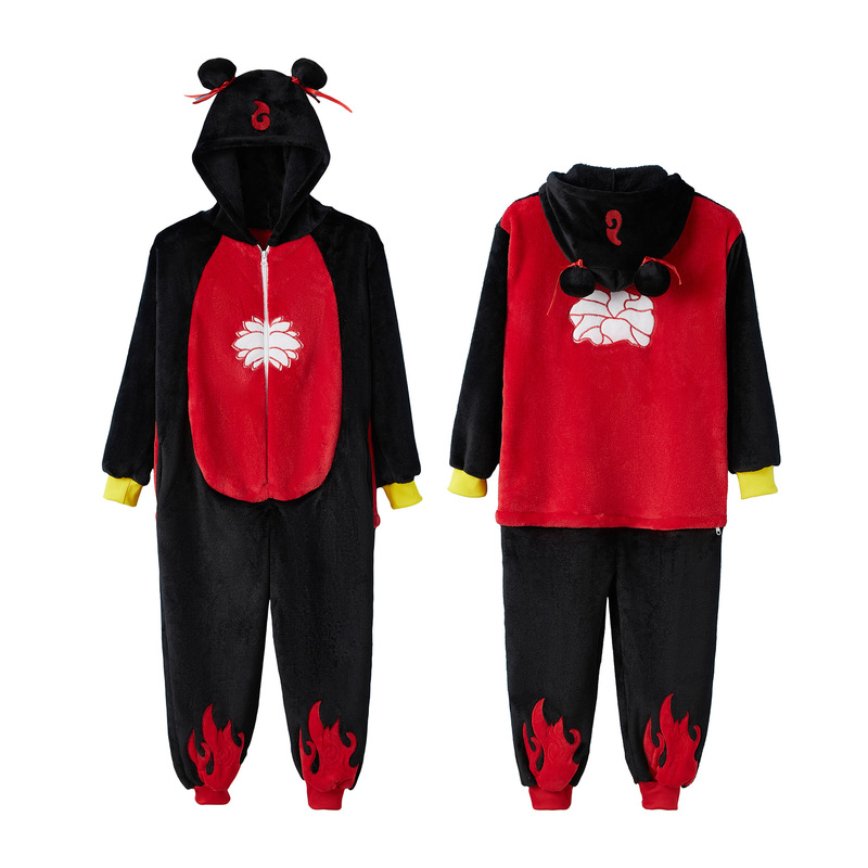 Autumn and Winter Children's Boys and Girls Student Flannel Cartoon Animal Onesie Pajamas Home Wear Autumn and Winter Children's Boys and Girls Student Flannel Cartoon Animal Onesie Pajamas Home Wear