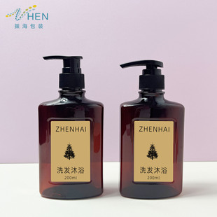 �¿�ϴ�o�ƿ200ml��ɫϴ�lˮ��ԡ¶PET�������w���Ϸ��bƿ
