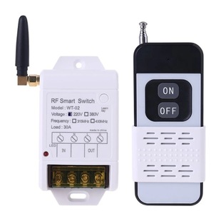 433MHZ single 220V 30A relay wireless remote control switch receiver with LED light 200M transmitter