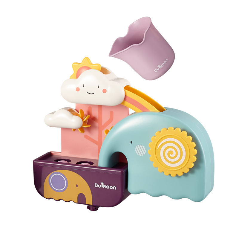 Elefante momia baño juguetes de agua elefante en la bañera de baño con ventosa gota de agua fuga giratoria pequeña nube Juguetes