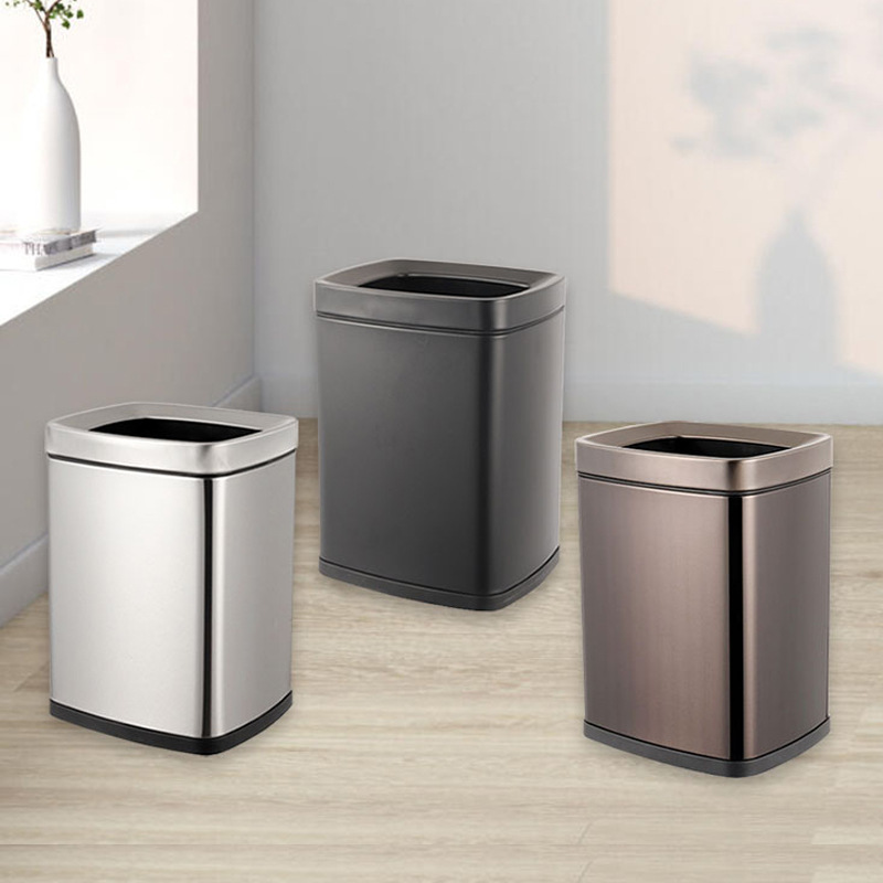 Trash Can Household Square Double-deck Large Living Room Kitchen Toilet Bathroom Creative Trash Bedroom Hotel Office