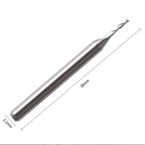 10-Piece Set Double-Edged Milling Cutter 1x7mm Tungsten Carbide Milling Cutter Acrylic Deburring Engraving Machine Bit Wholesale