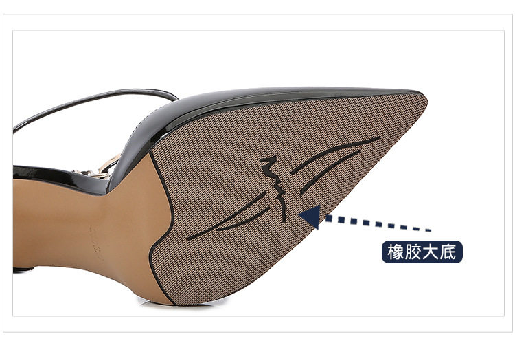 Giày cao gót nữ mũi nhọn quai ngang kim loại gót nhọn thanh mảnh, gót siêu cao trên 8 cm — Màu mơ, Màu trắng, Màu đen, Màu đỏ chi tiết 8