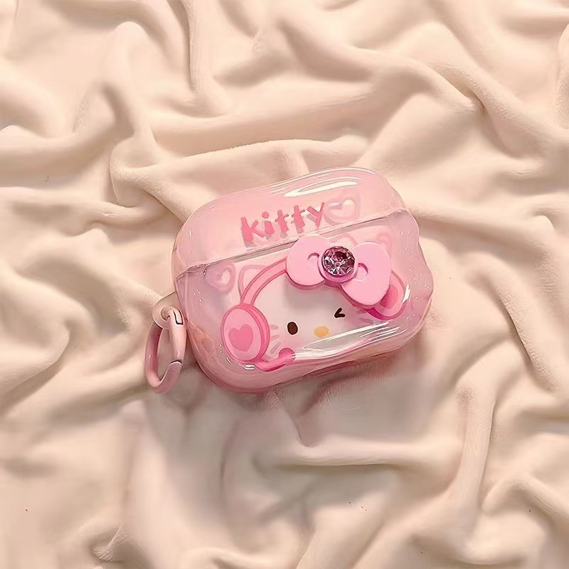 Cute gato para AirPods 1 / 2 / 3 / 4 generación pro3 protección de Apple auriculares estuche de auriculares Bluetooth inalámbrico