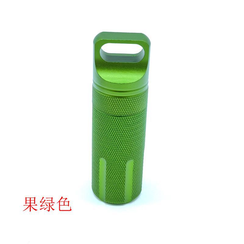 Supervivencia al aire libre medicina tanque de aleación de aluminio totalmente sellado EDC impermeable tanque de protección equipo de salvamento caja de almacenamiento de metal medicina botella