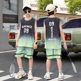 男童篮球服套装青少年小学生夏季运动训练队服速干背心儿童篮球衣