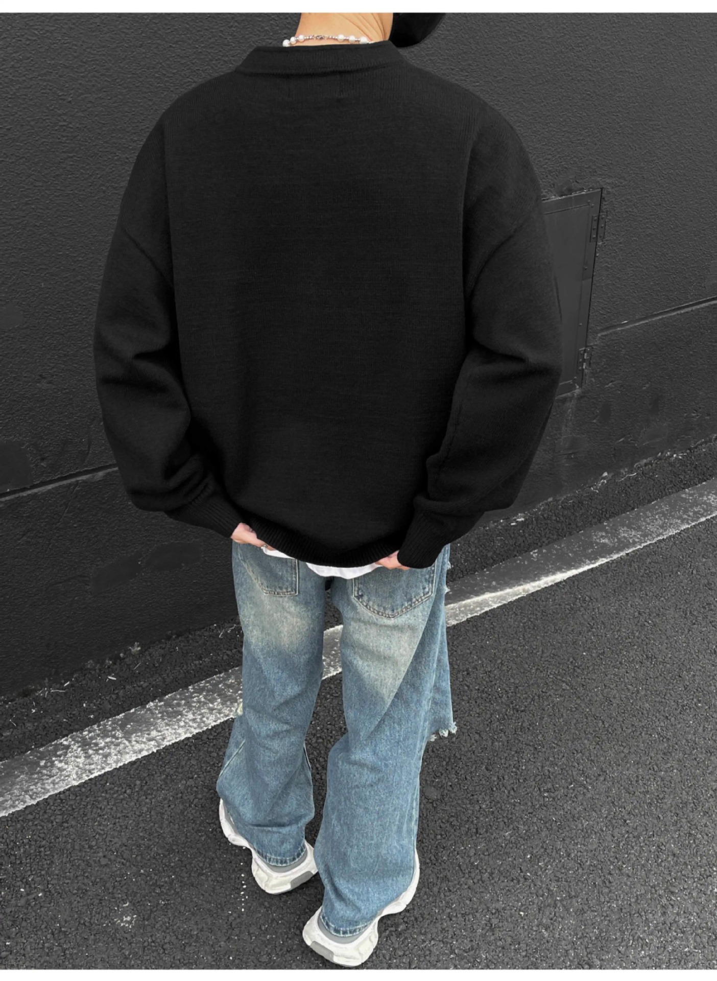 Pull en maille rétro américain haut de gamme pour homme_voghion.com