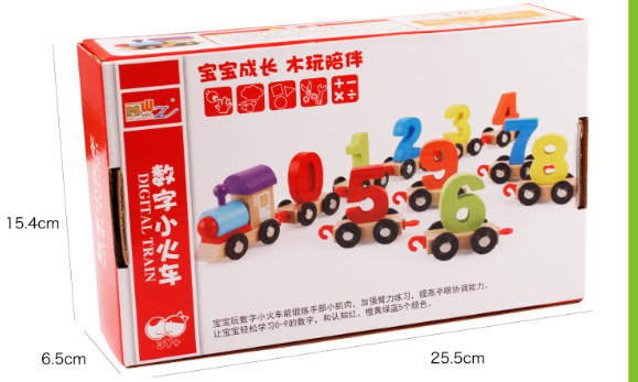 Los niños educativos magnéticos 27-Sección Digital carta de tren de montaje de arrastre de tráfico de animales de jardín de infantes juguetes de educación temprana