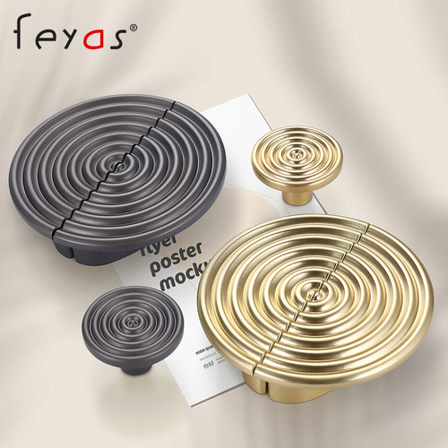 feyas new Chinese style wardrobe small handle round light luxury mosquito coil handle cabinet drawer cabinet single hole door handle